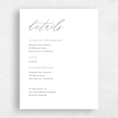 Green Bordered Wedding Enclosure - Biltmore