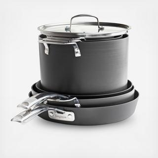BelgiQue - Stackable 10-Piece Nonstick Aluminum Cookware Set
