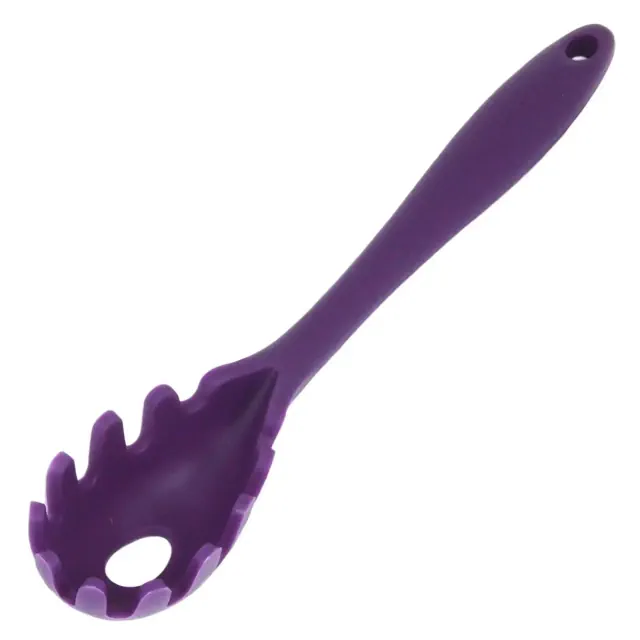 Chef Craft 11.5" Premium Heat Resistant Silicone Spaghetti Server / Pasta Fork Purple