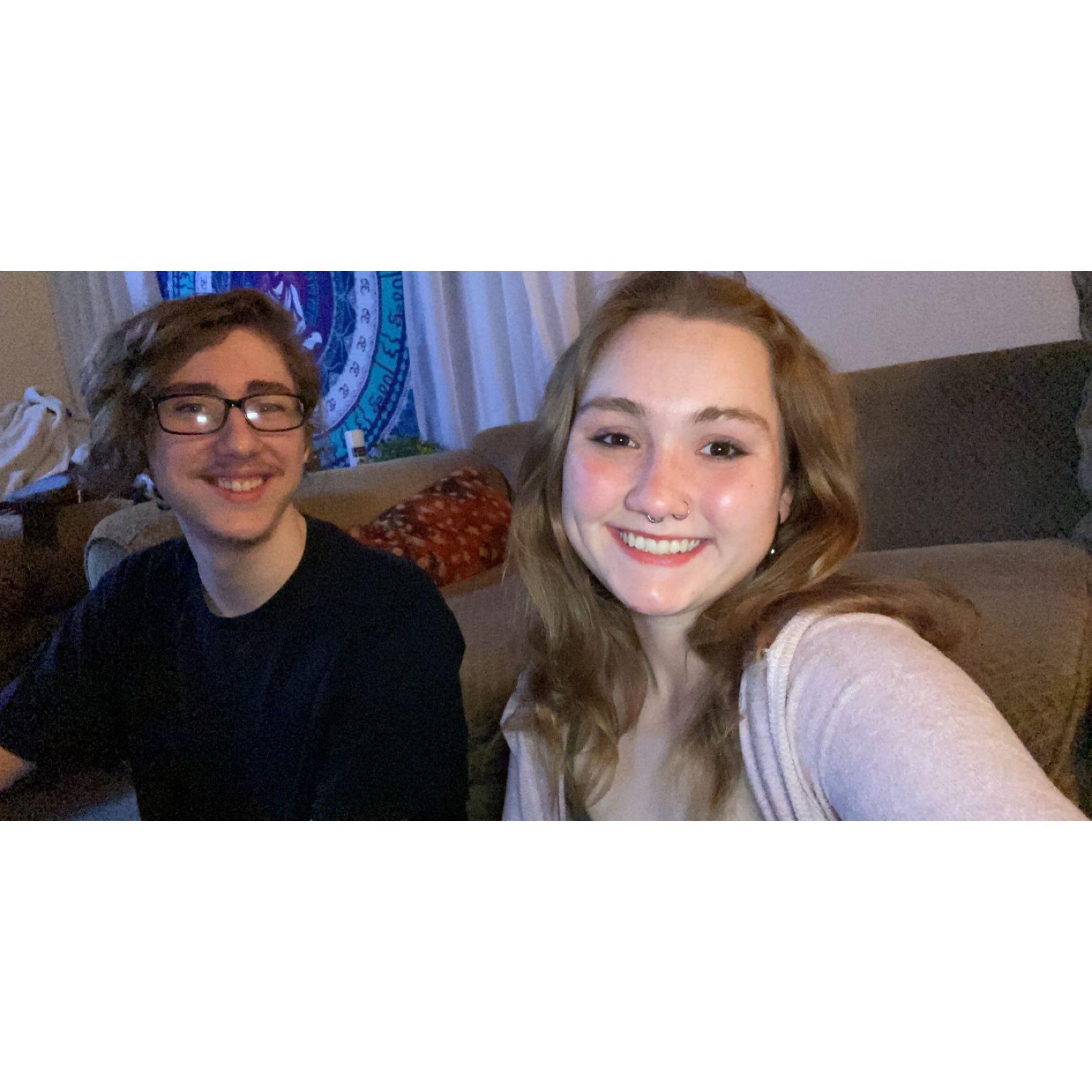 One of our first selfies in the first home we've shared together