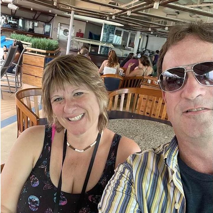By the pool on the "Enchantment of the Seas"