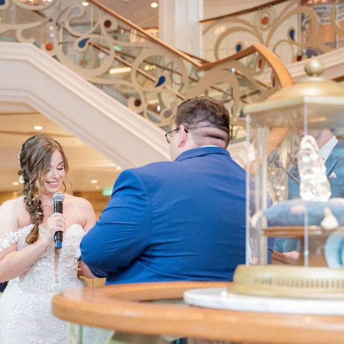 Alyssa reading her vows. Craig cried.