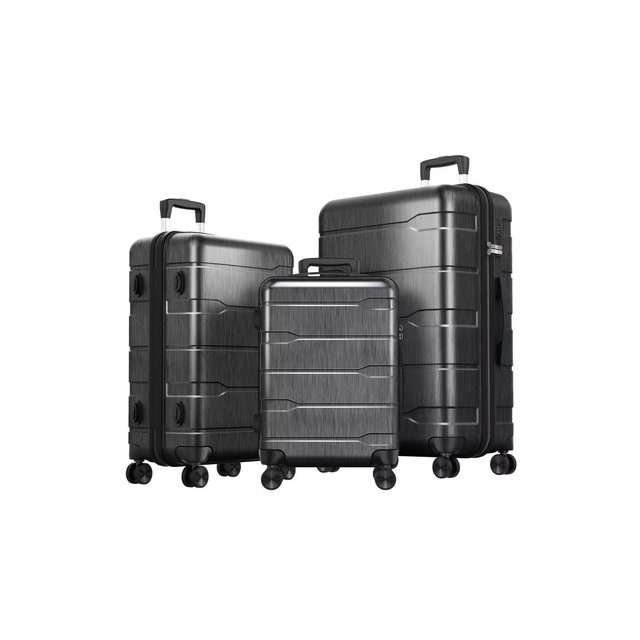SUGIFT 3 Piece Hardshell Luggage Set Suitcase with TSA Lock, YKK Zippers, Aluminum Telescopic Handle, PC+ABS Construction and Spinner Wheels