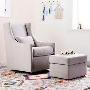Graham Glider (Twisted Slub fabric, Feather Gray color)
