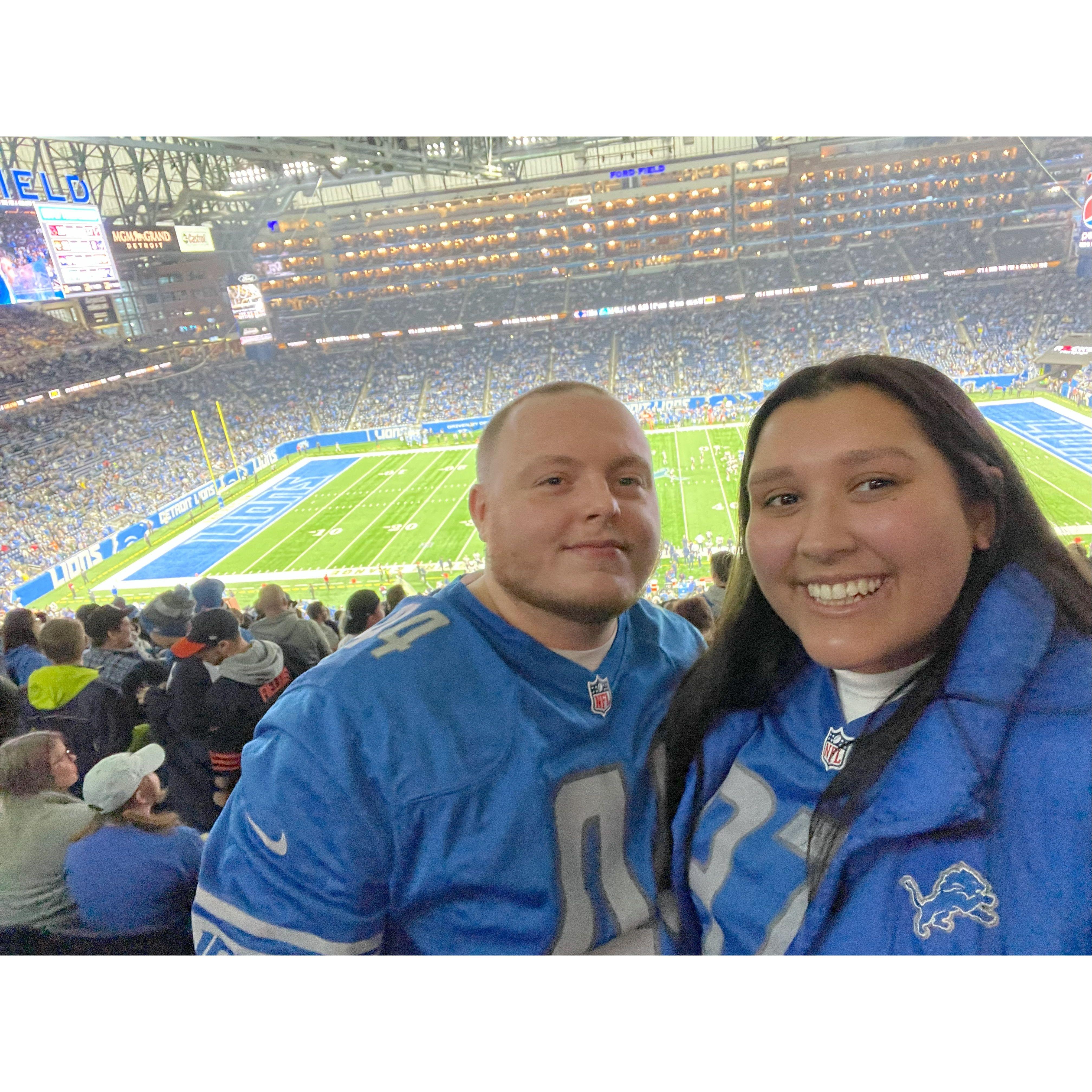 Our first Lions game in Ford Field! 1.1.2023