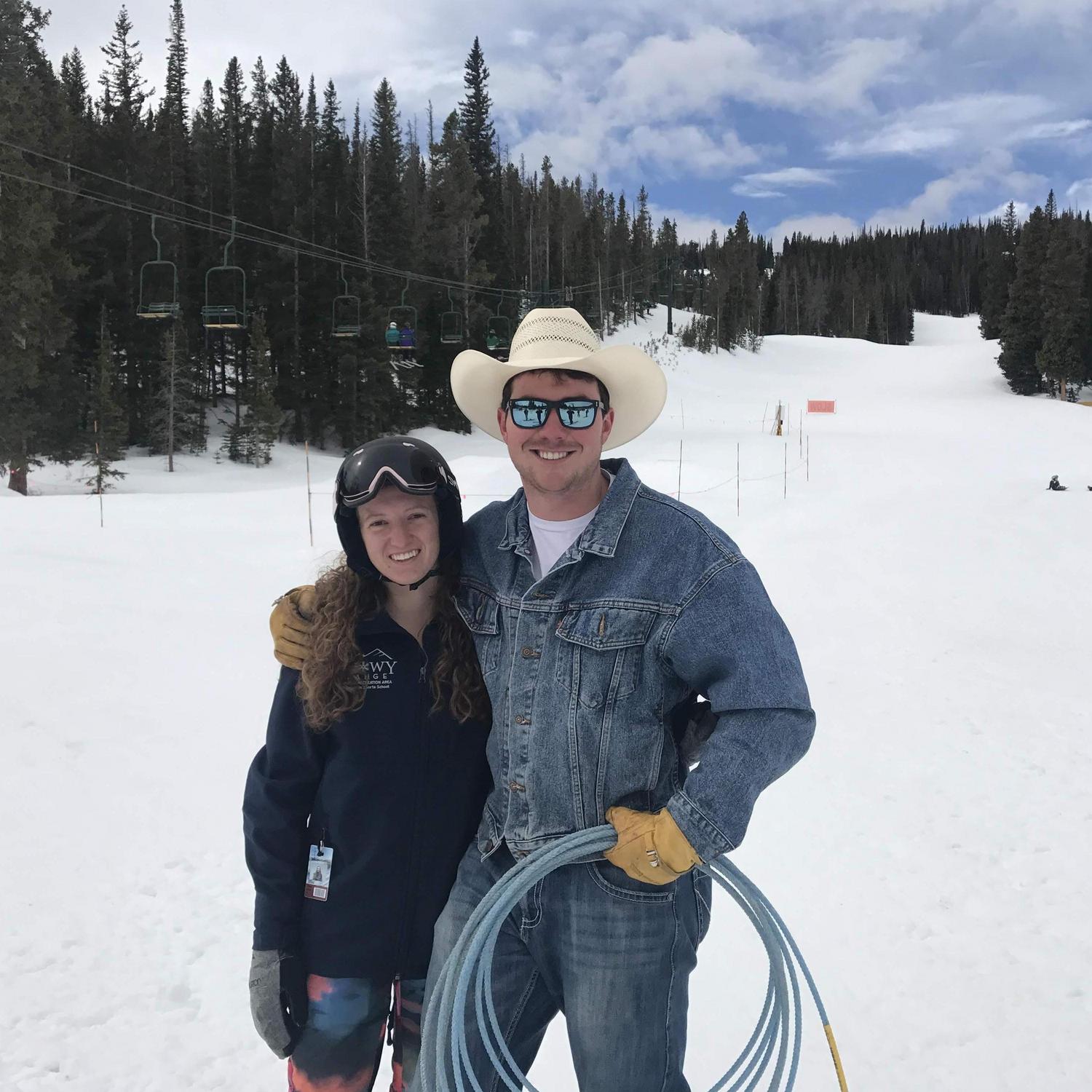 Maybe Sam thought he needed to do some cattle work, rather than go skiing...