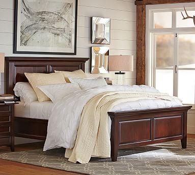 Pottery Barn Hudson King Bed Mahogany
