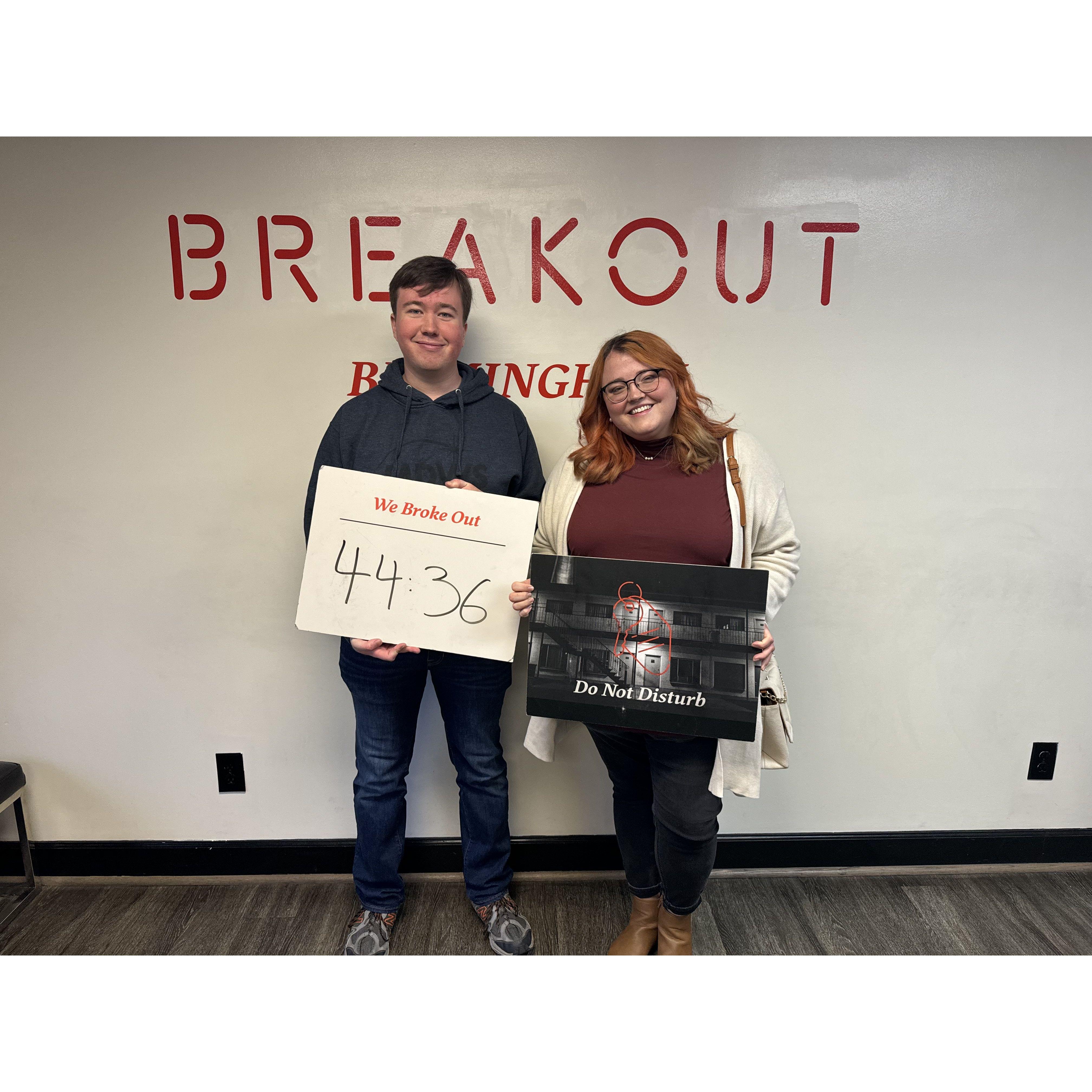 The Escape Room where we learned that we make a great team!