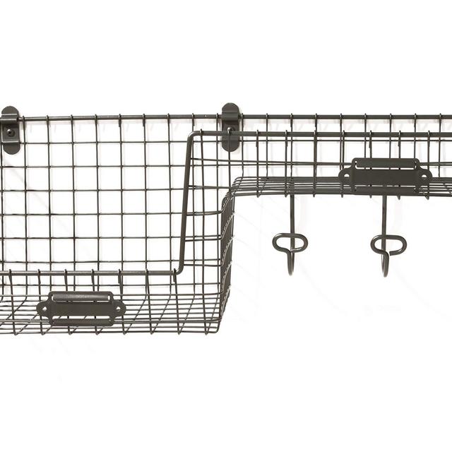 Spectrum Diversified Vintage Entryway Station, Large, Industrial Gray