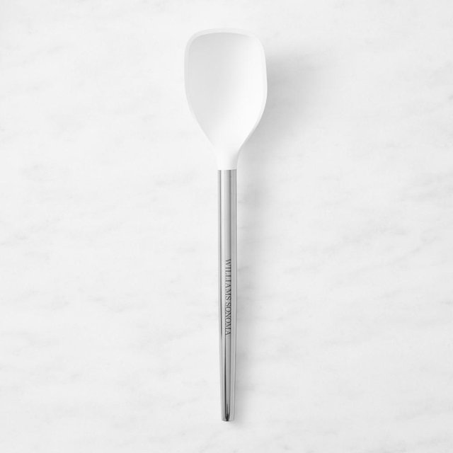 Williams Sonoma Stainless-Steel Silicone Flexcore Deep Spoon, White