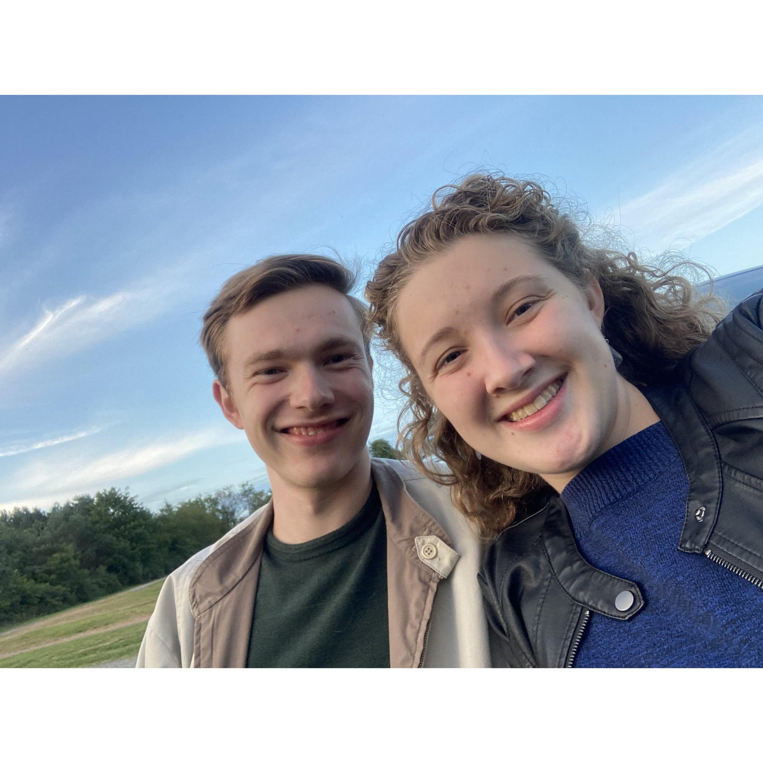 Our second date! A drive-in movie that we thoroughly loved and freezed during.