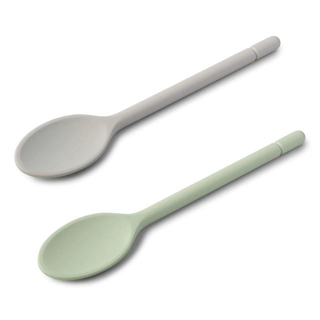 Zeal Coastal Traditional Cook's Spoon, Silicone - 12 inch - Random Color, Set of 2