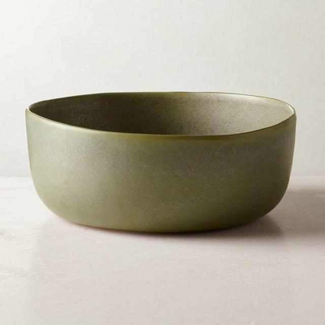 Drift Reactive Green Serving Bowl