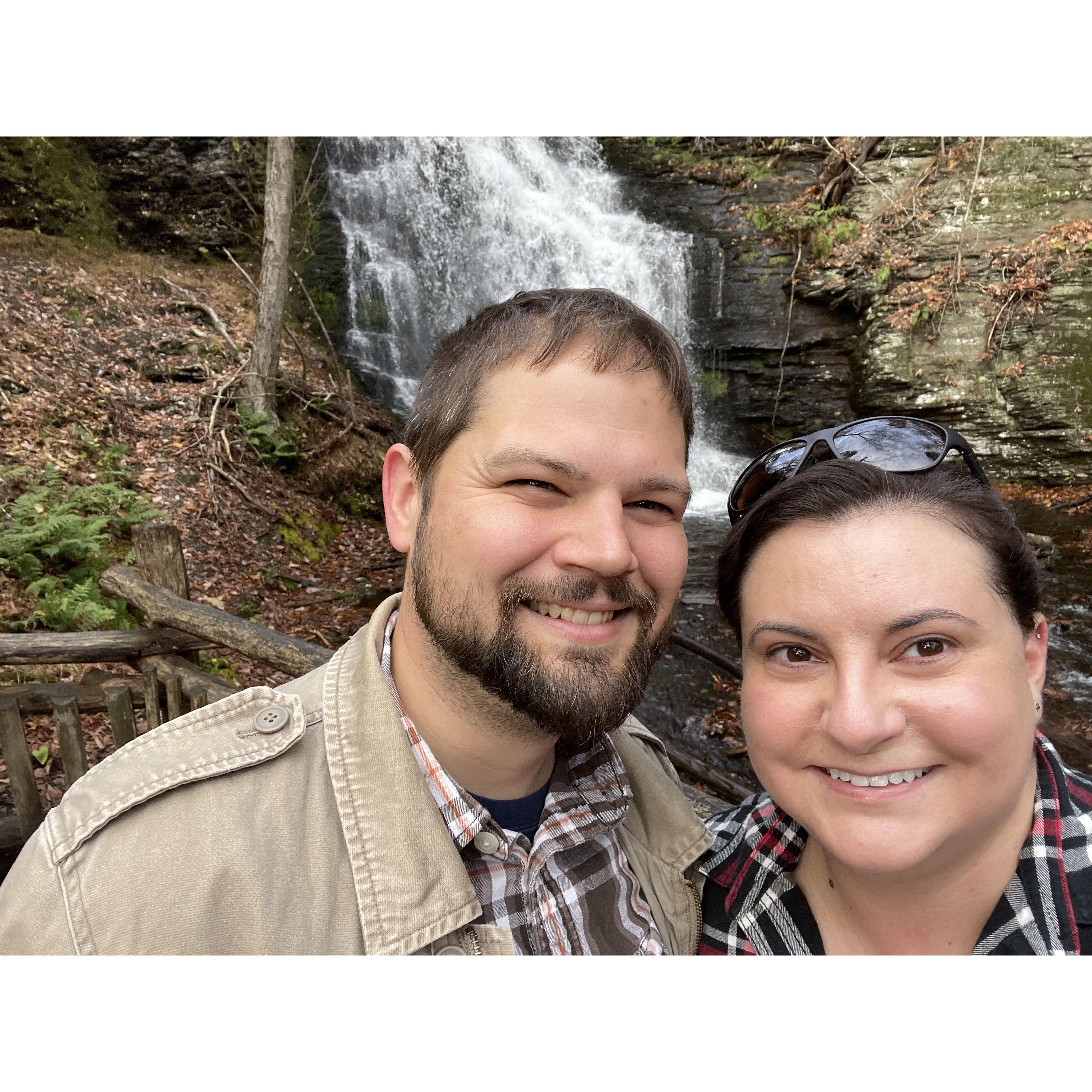 Hiking at Bushkill Falls in the Poconos