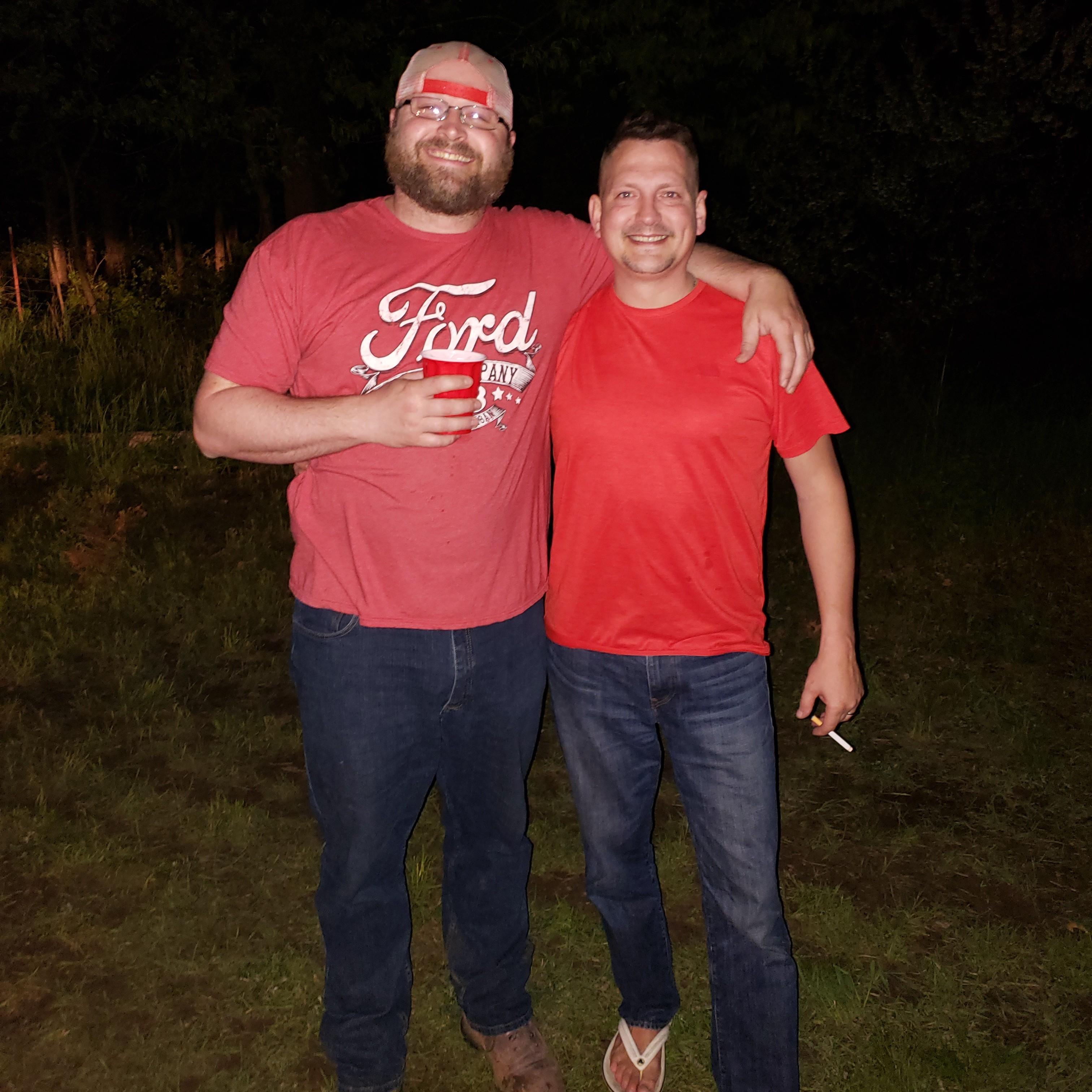 Groom & Groomsman Luke at Bachelor Party BonFire! 5/2018