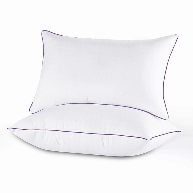 JOLLYVOGUE Pillows King Size Set of 2, Bed Pillows Set of 2, Cooling and Supportive Pillows with Super Soft Down Alternative Fill, Luxury Fluffy Hotel Quality for Side, Back, and Stomach Sleepers
