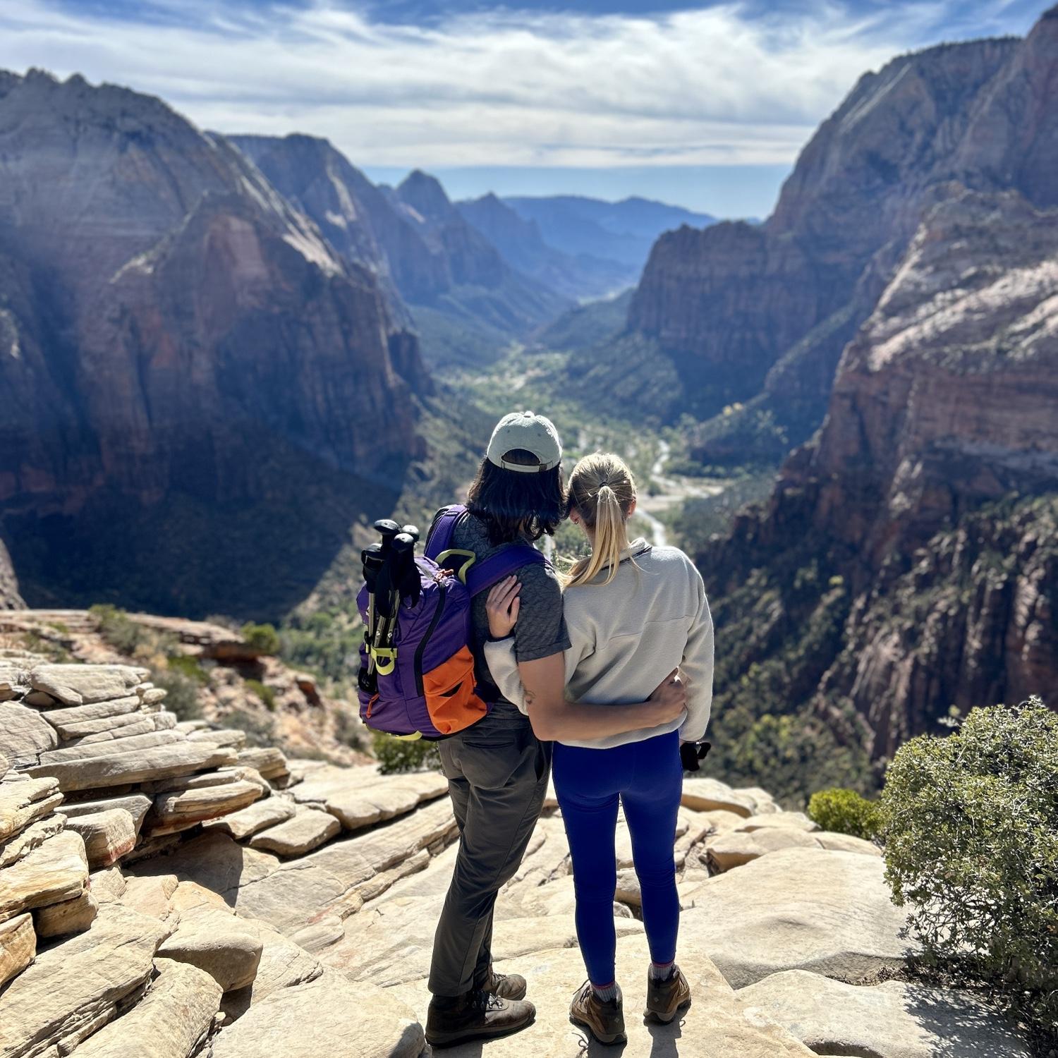 On the road trip to their third contract in Kenosha, Wisconsin, Callie and Ian stop in Zion National Park and hike Angels Landing.