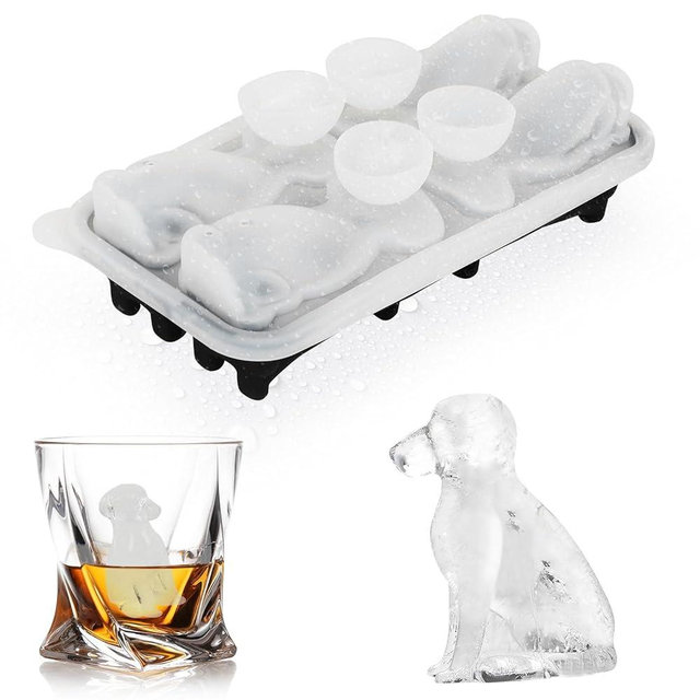 Labrador Dog Ice Cube Mold, Labrador Large Silicone Ice Cube Trays BPA Free Easy Release Dog Lovers Fun Gifts for Christmas Women Men for Whiskey, Cocktail, Bourbon