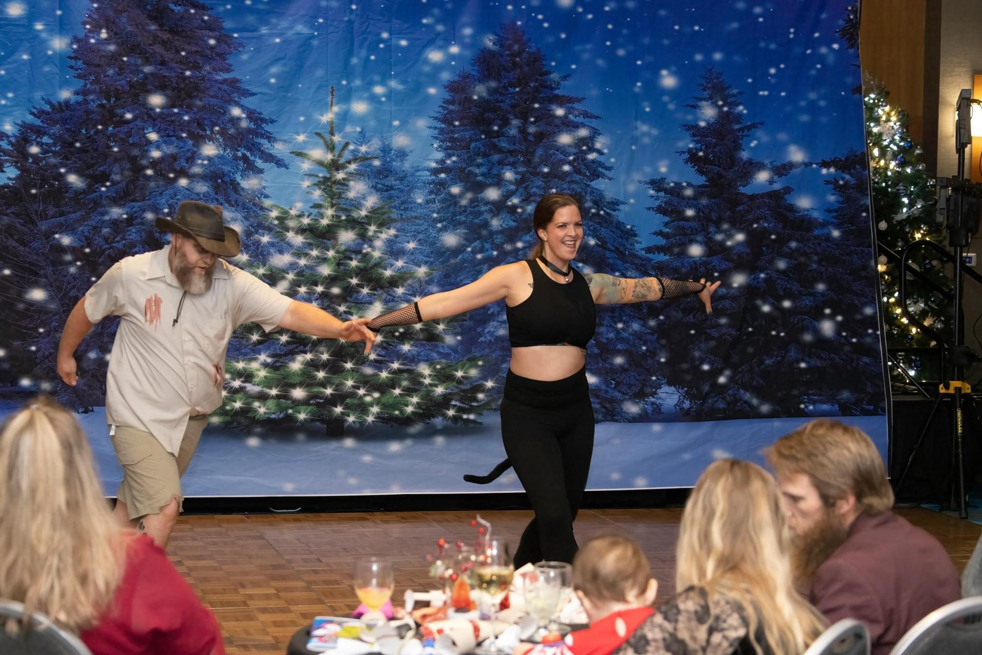 Dancing at the Jolly Holiday dance showcase in December 2022