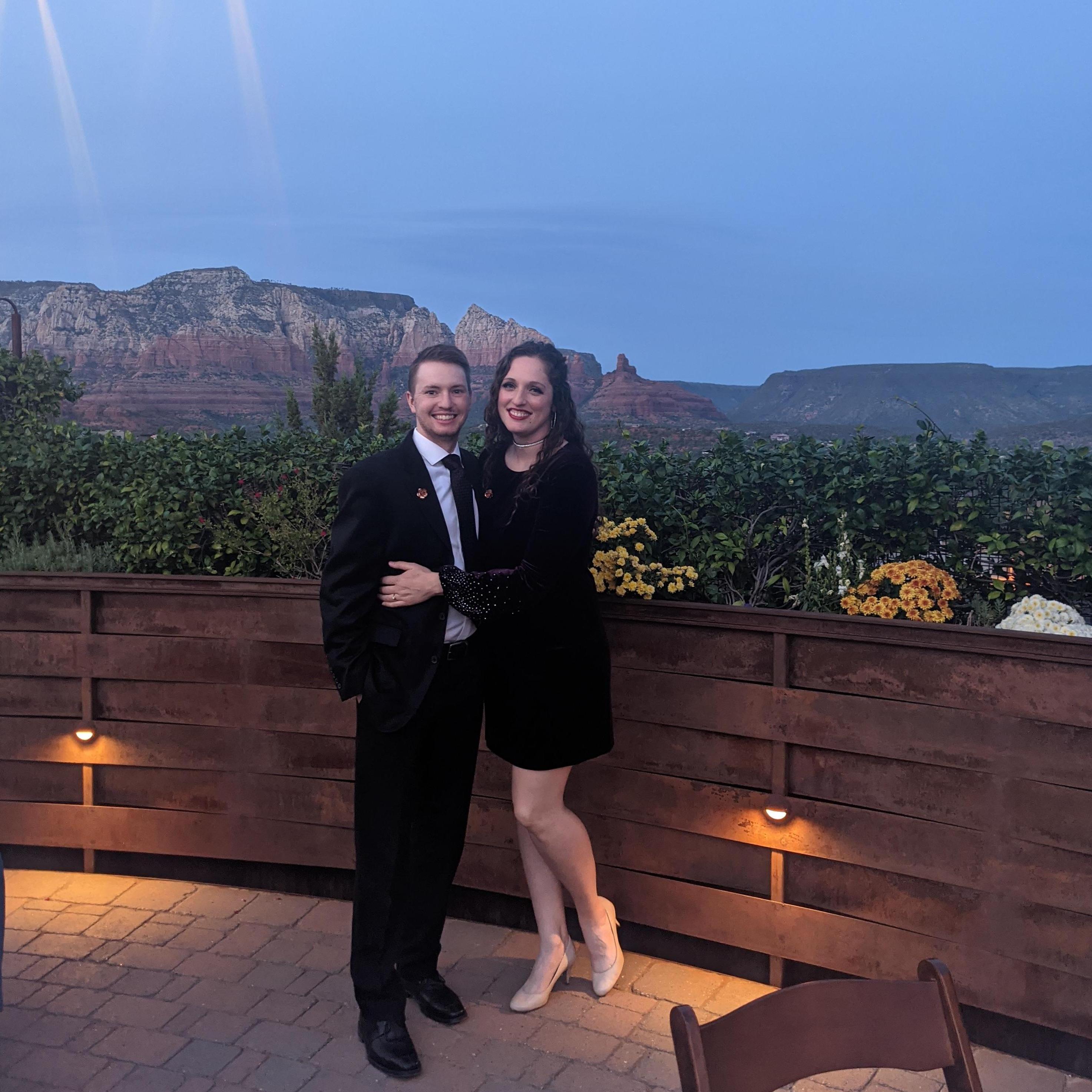 Even with COVID impacting weddings all around us, we were still fortunate enough to travel to Arizona for Jared's sister Paige's wedding! Hey, we (still) clean up nicely!