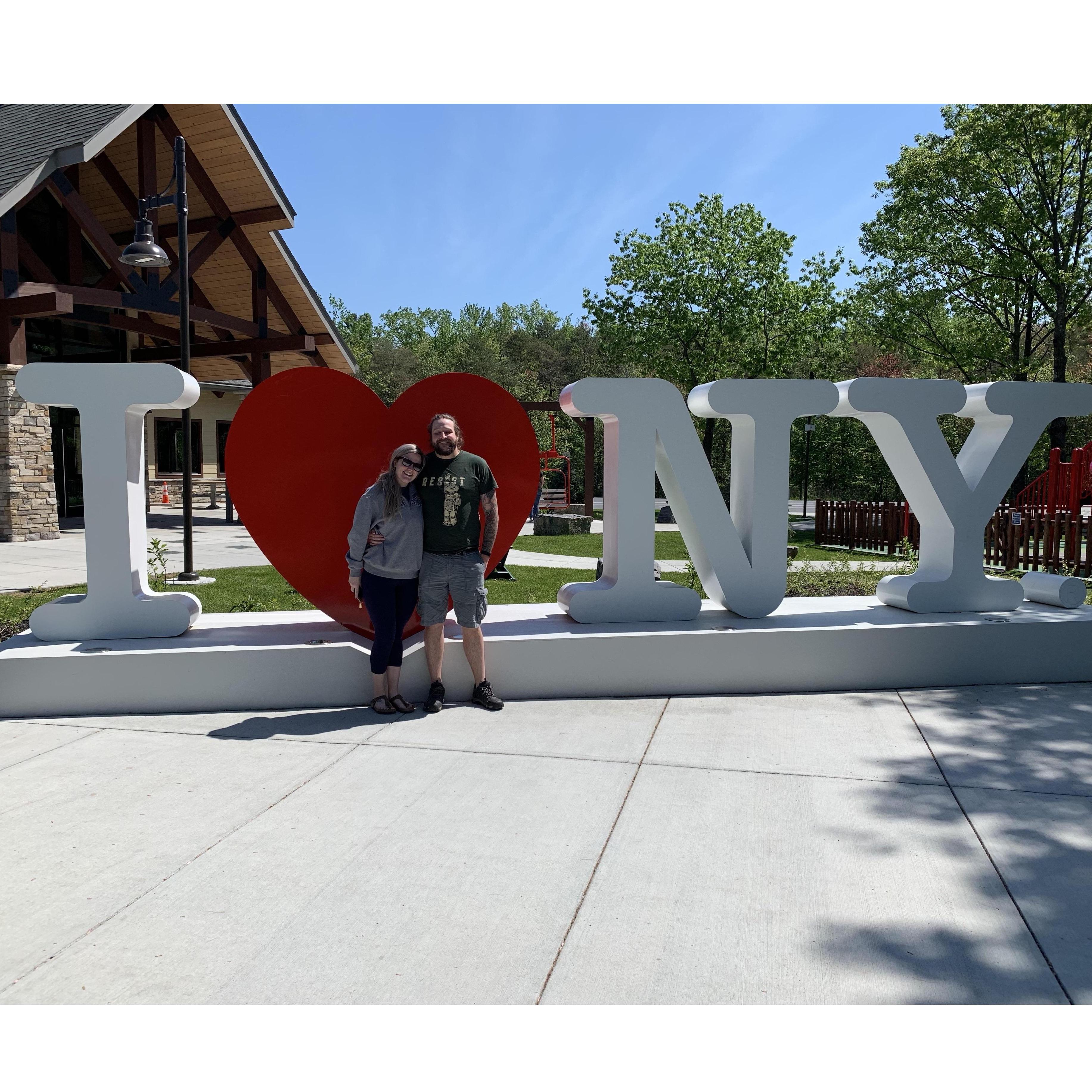 On our way home from our wonderful weekend in Port Kent, NY...after getting engaged!