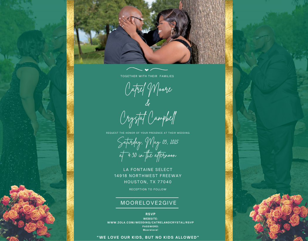 The Wedding Website of Catrel Moore and Crystal Campbell