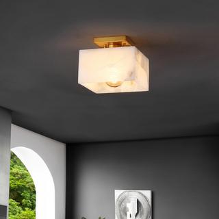 Chiara 1-Light Modern Contemporary Square LED Semi Flush Mount Light