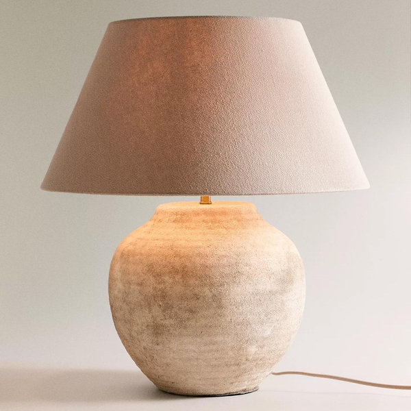 LARGE ANTIQUE FINISH CERAMIC TABLE LAMP | Zara Home United States of America
