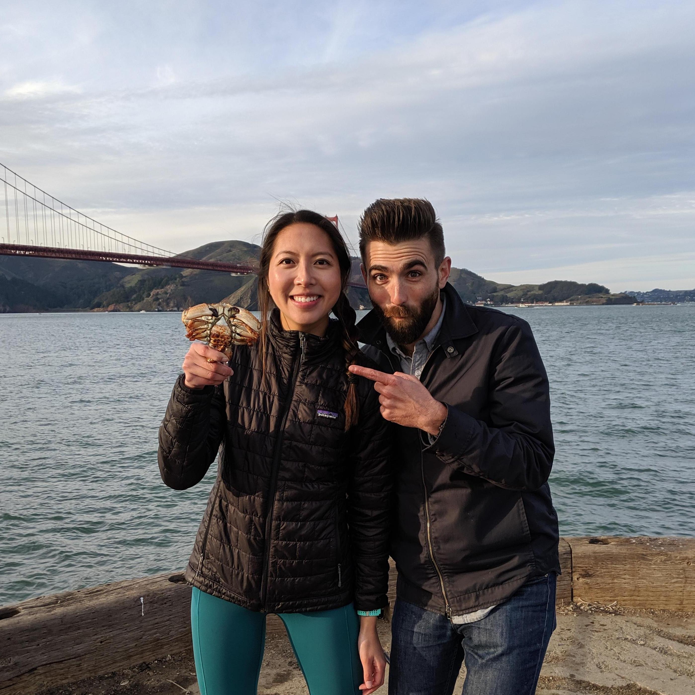 Kat loves planning unique activities for B's birthday. Axe-throwing, tandem-biking, paint-balling, and most recently....crabbing for Brendon's 28th!