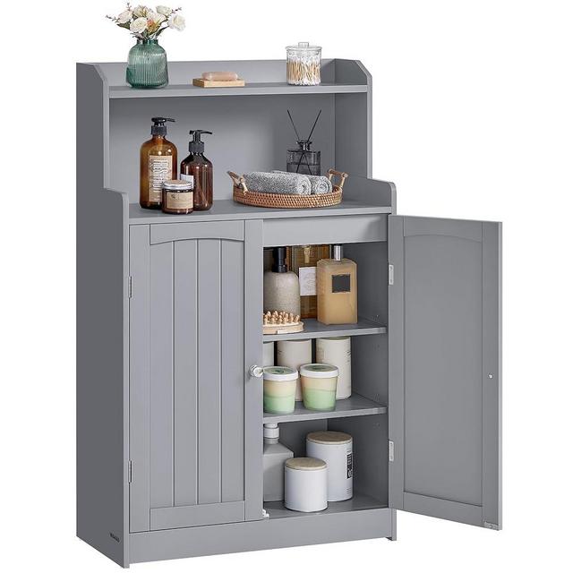 VASAGLE Bathroom Storage Cabinet, Bathroom Floor Cabinet with 2 Doors, 2 Adjustable Shelves, 11.8 x 23.6 x 39.4 Inches, Freestanding, for Dining Room, Kitchen, Living Room, Dove Gray UBBC770G02