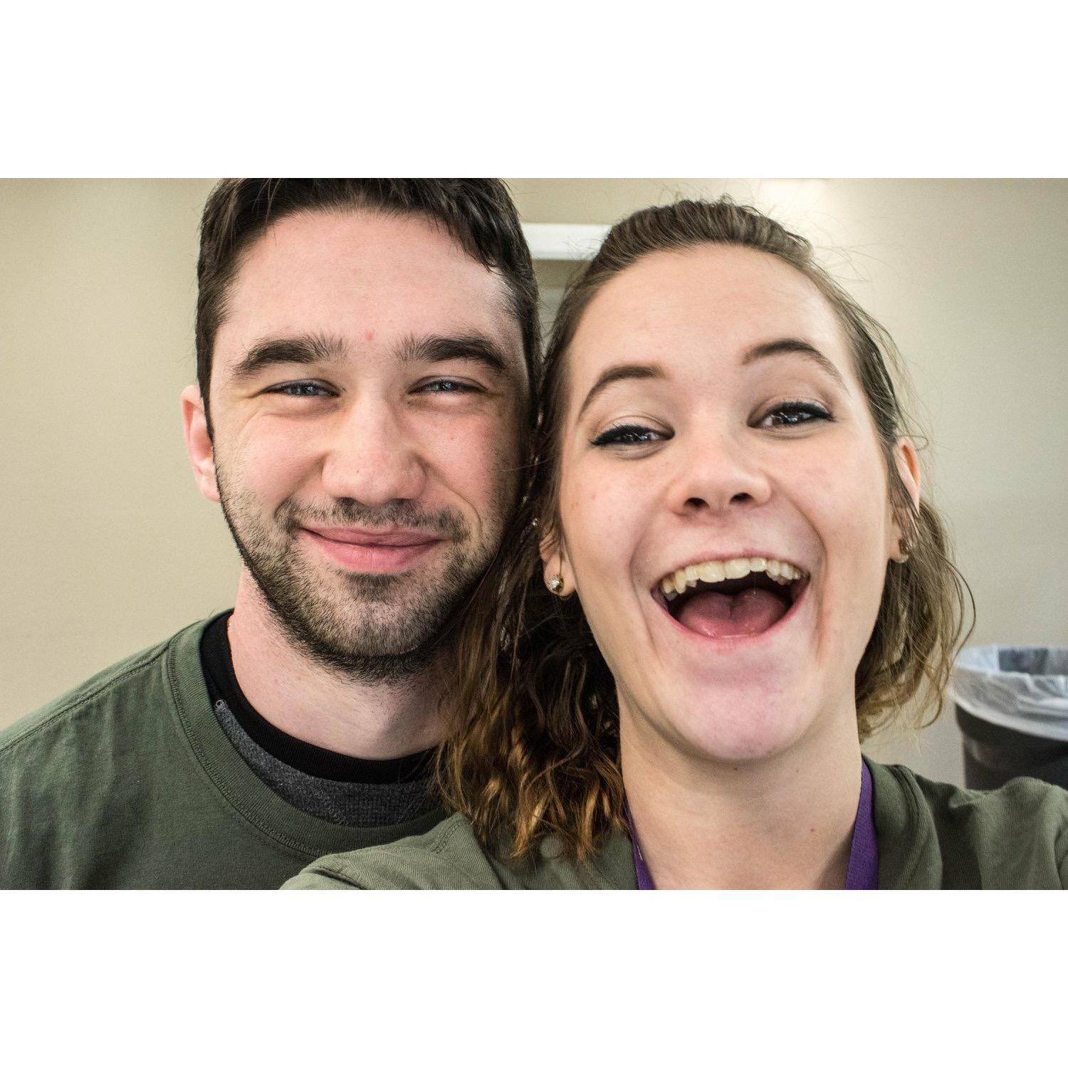 Here's us as retreat counselors. That's what we do, and that's who we are!