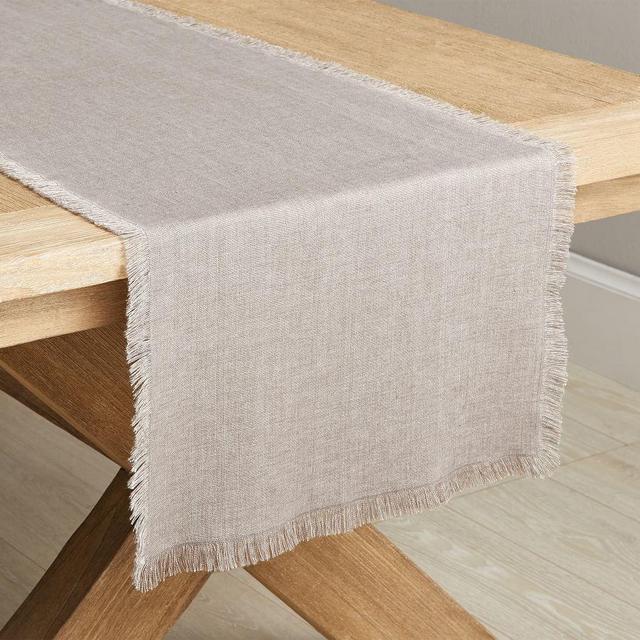 Frayed Linen Table Runner - Flax