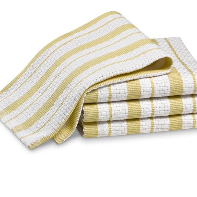 Williams Sonoma Classic Stripe Dishcloths, Set of 4, Jojoba Yellow