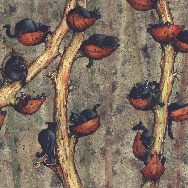 Watercolor Print, "Catkins" by...