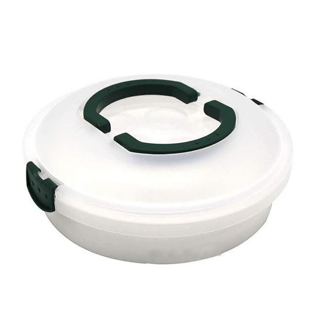 10 Inch Portable Pie Carrier with Lid and Tray 3-In-1 Round Cupcake Container Egg Holder Muffin Tart Cookie Keeper Food