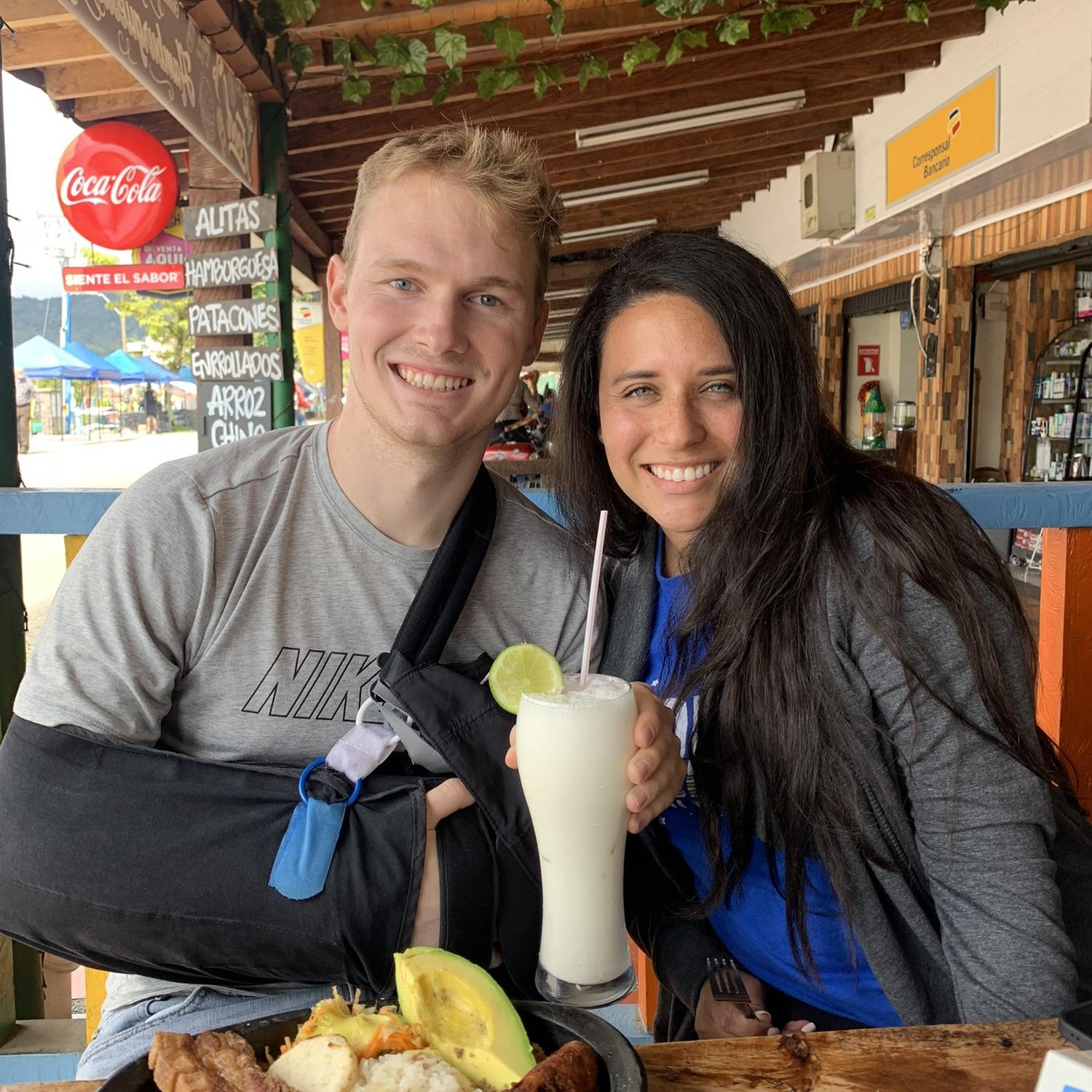 Nicholas got to visit Colombia for the first time and got to meet Luisa's family!