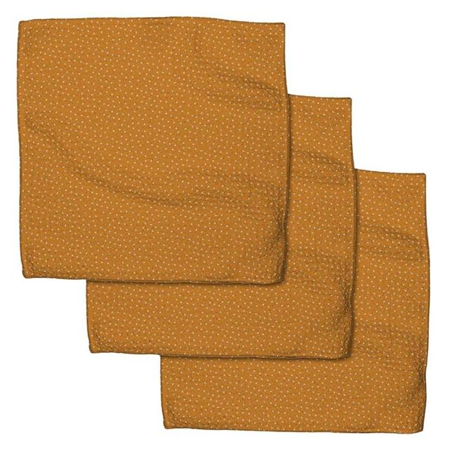 GEOMETRY Fall Dish Towels - Quick Dry Dish Cloths for Kitchen - Premium Quick Dry Towel with Geoweave - 3-Pack Set (Spotty Pumpkin, 10"x10" (3 per Set))