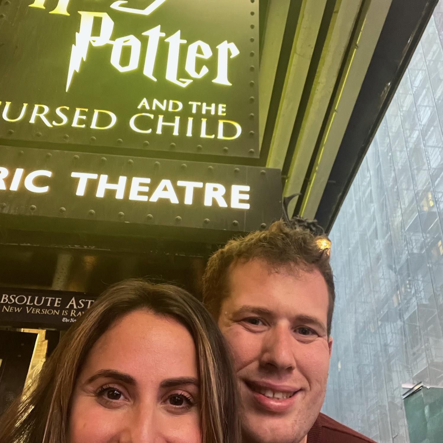As if having the patience to sit through 8 Harry Potter movies wasn't enough, Erica took Ryan to see the Cursed Child on Broadway! Whether or not this was his 3rd time seeing it is unrelated!