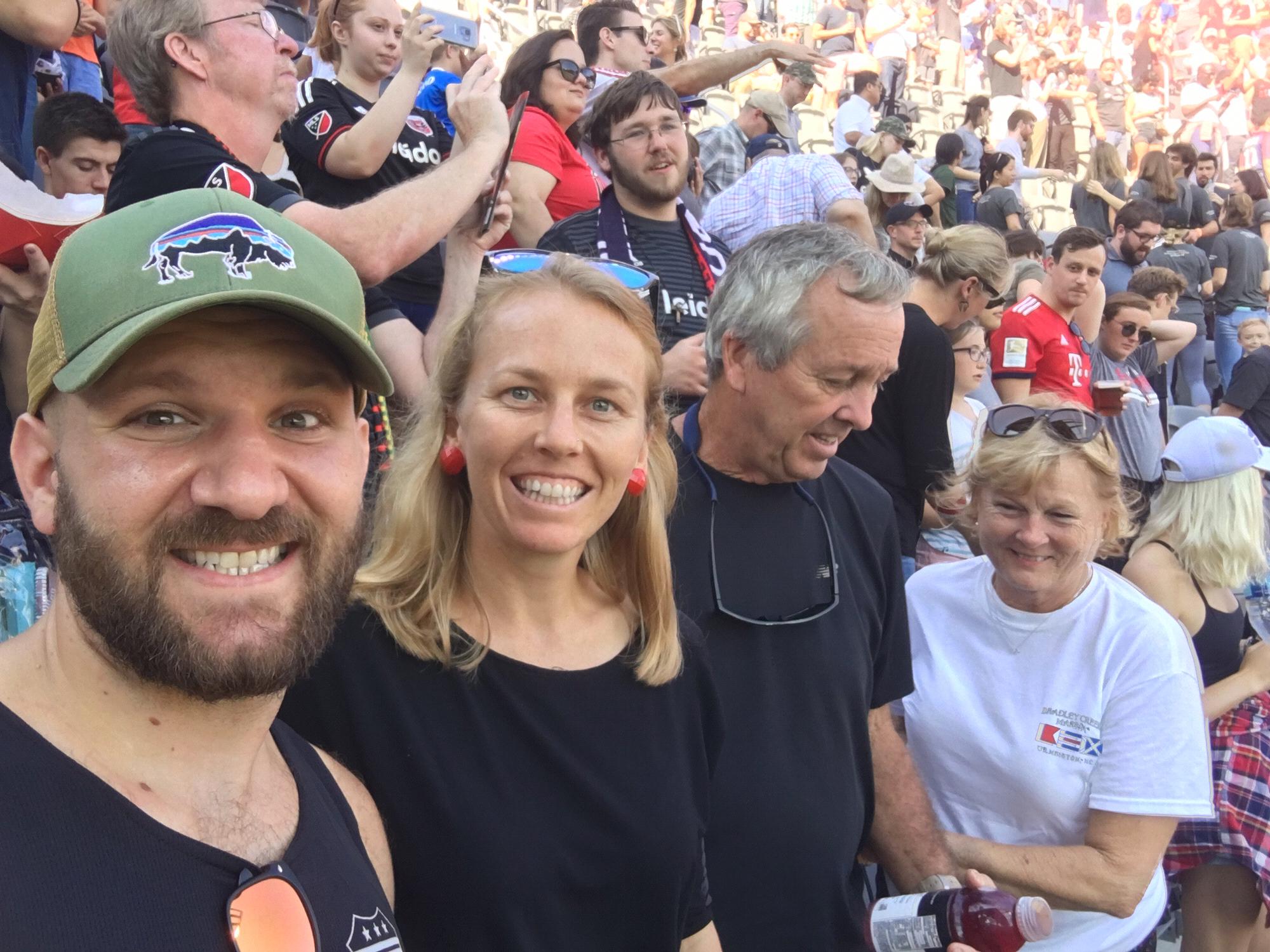 With Alan and Susan at a DC United game