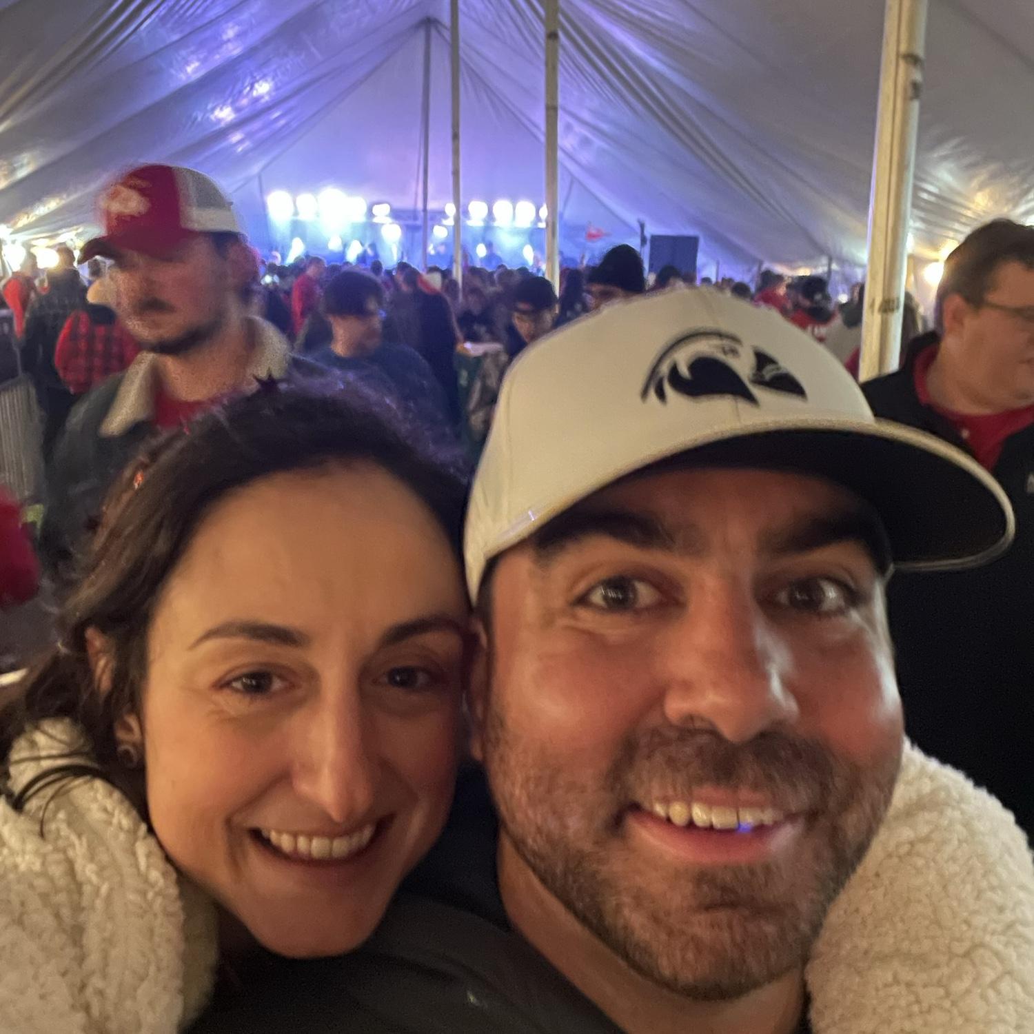 Dyngus Day 2022 - full of firsts. Andy's first time celebrating and our first photo together!