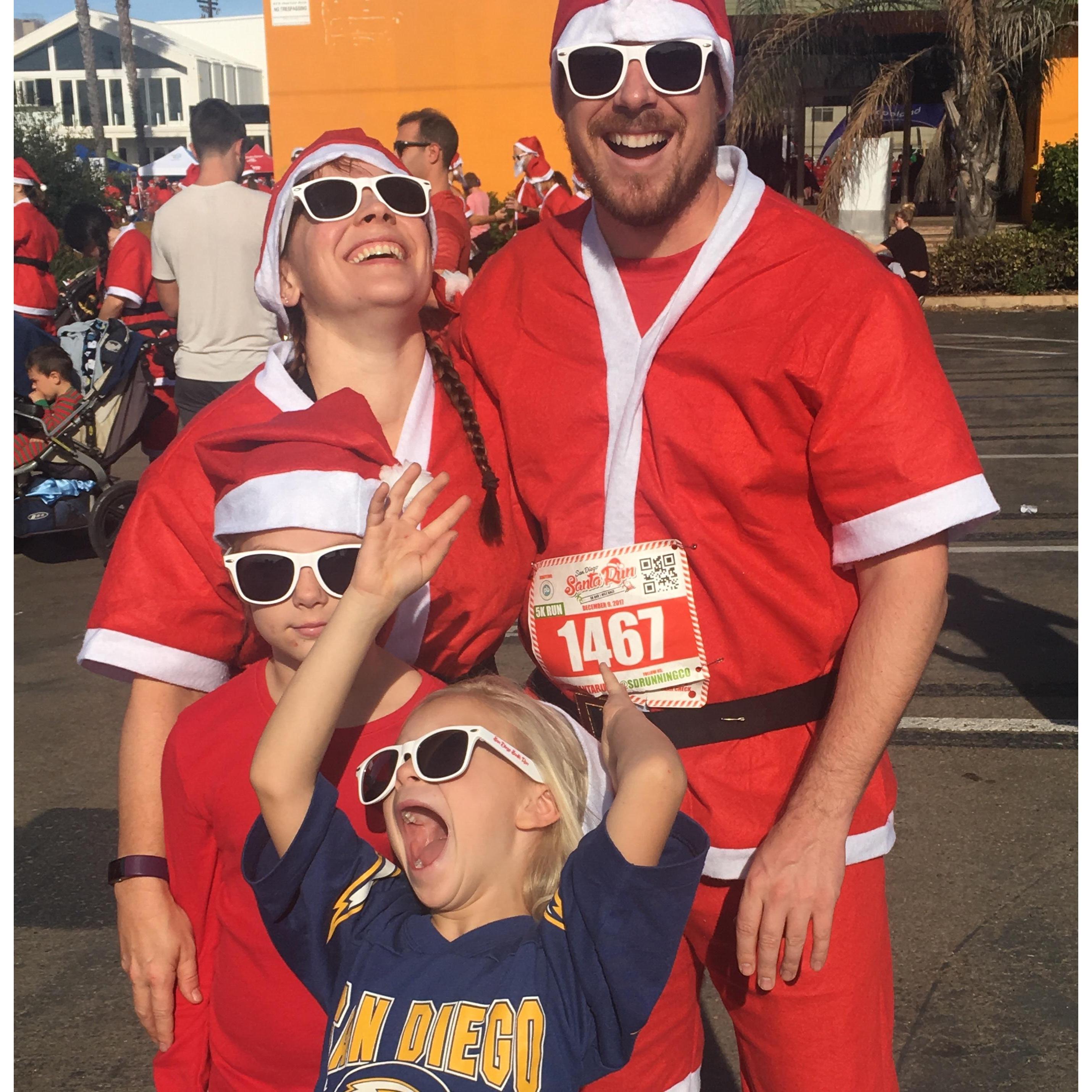 Santa Run 2018 with the kiddos