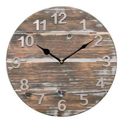 La Crosse Technology 12-Inch Round Wood Panel Clock