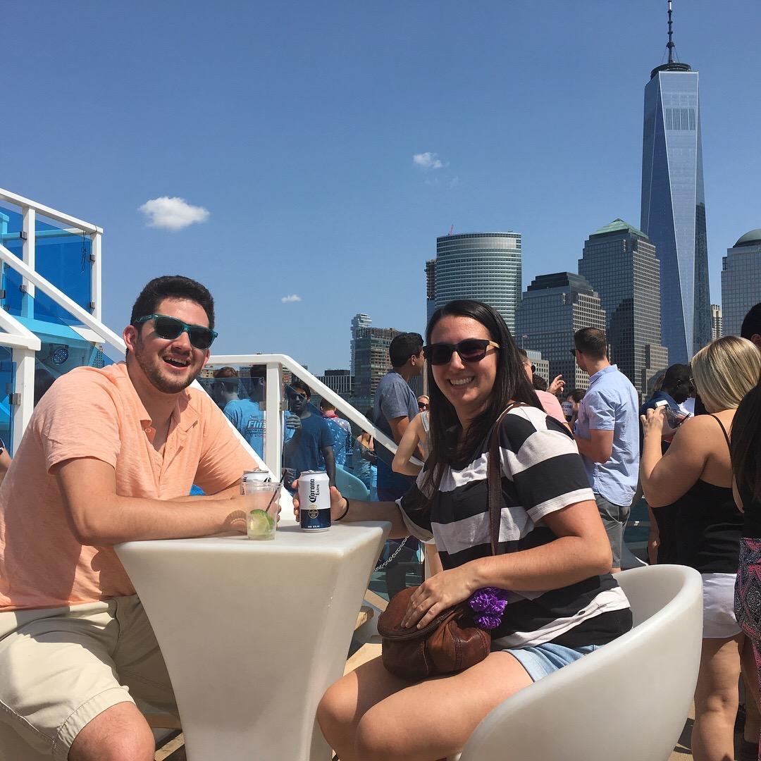 On a boat, NY