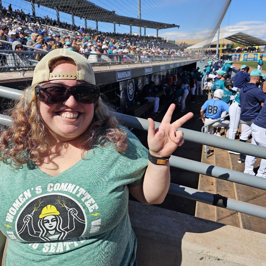 Our first baseball game together