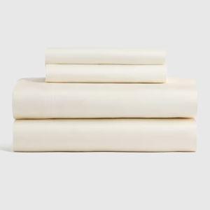 Organic Bamboo Viscose Sheet Set in Ivory - King - With Flat Sheet