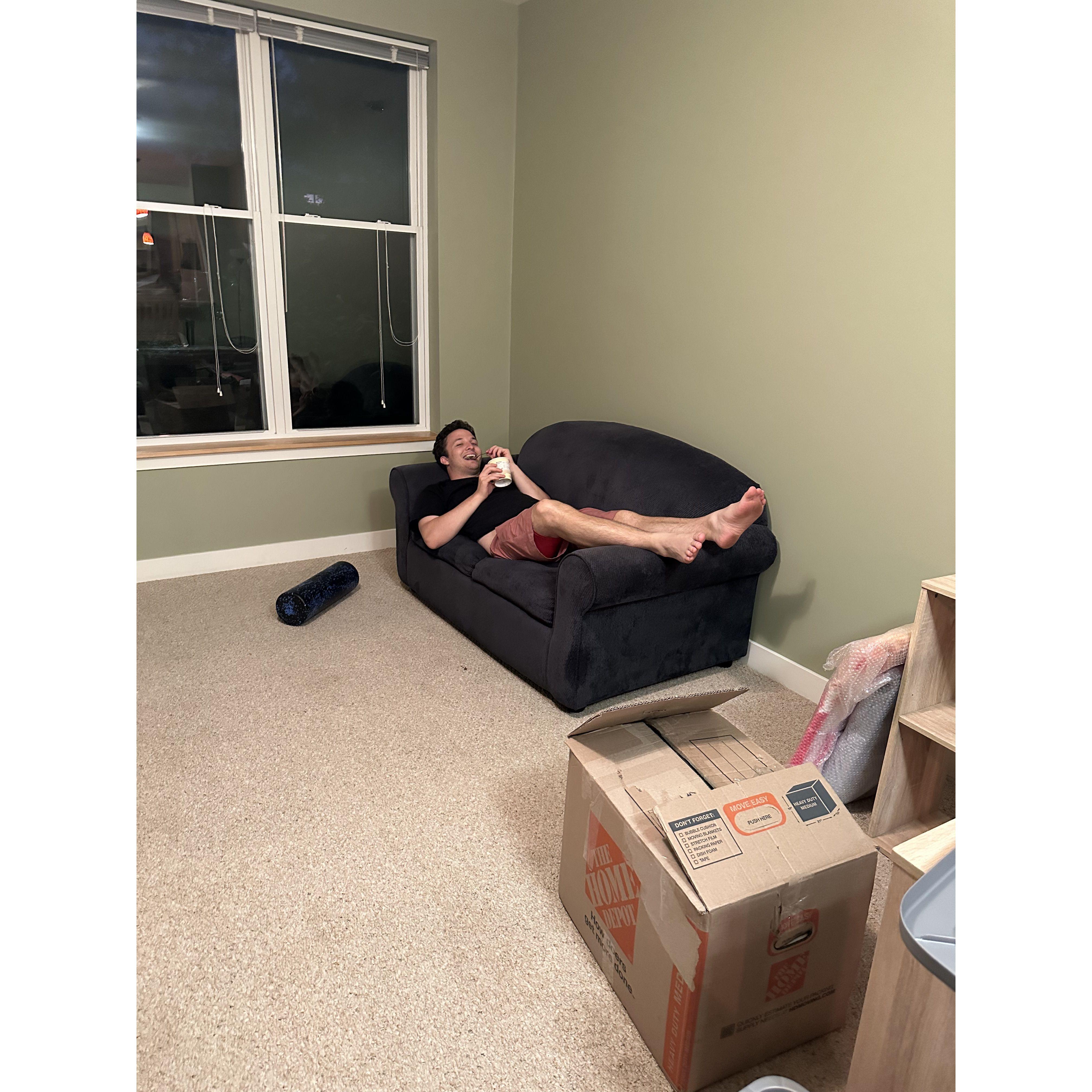 First night in our apartment!