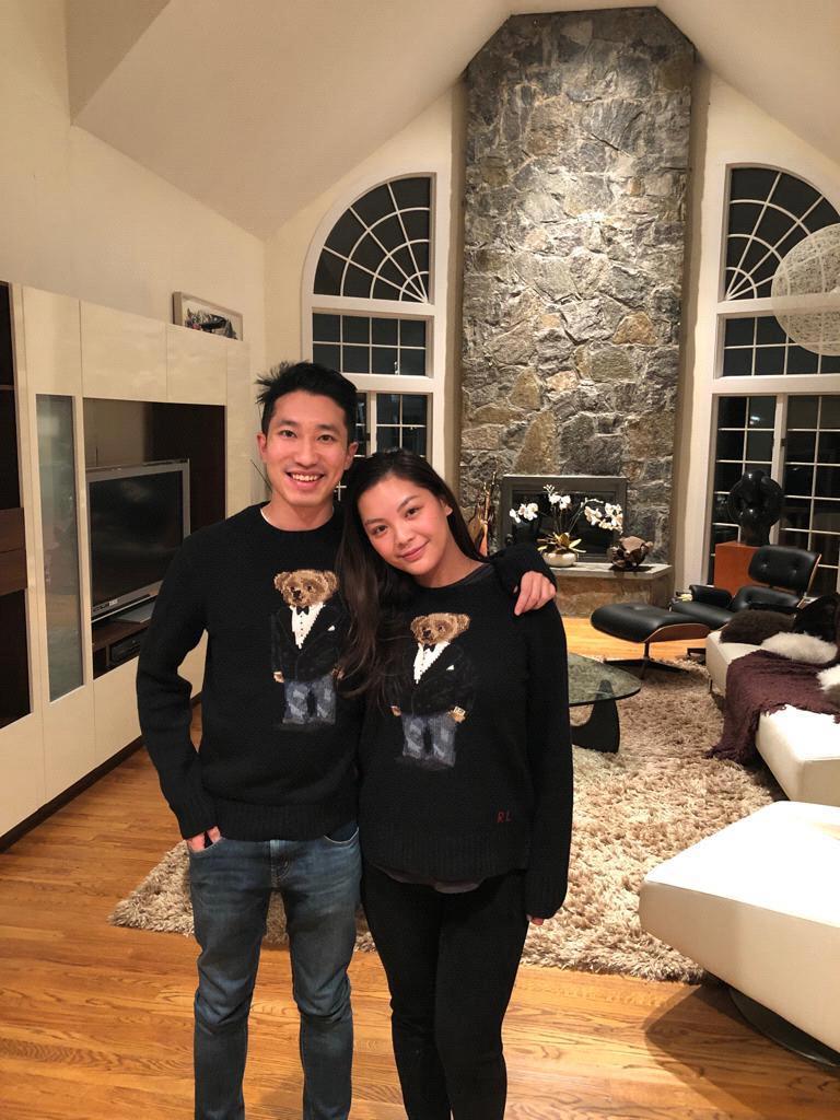 Spending Thanksgiving in Westchester, NY in matching sweaters.