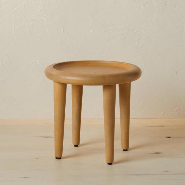 Alabata Round Wood End Table Natural - Opalhouse™ designed with Jungalow™