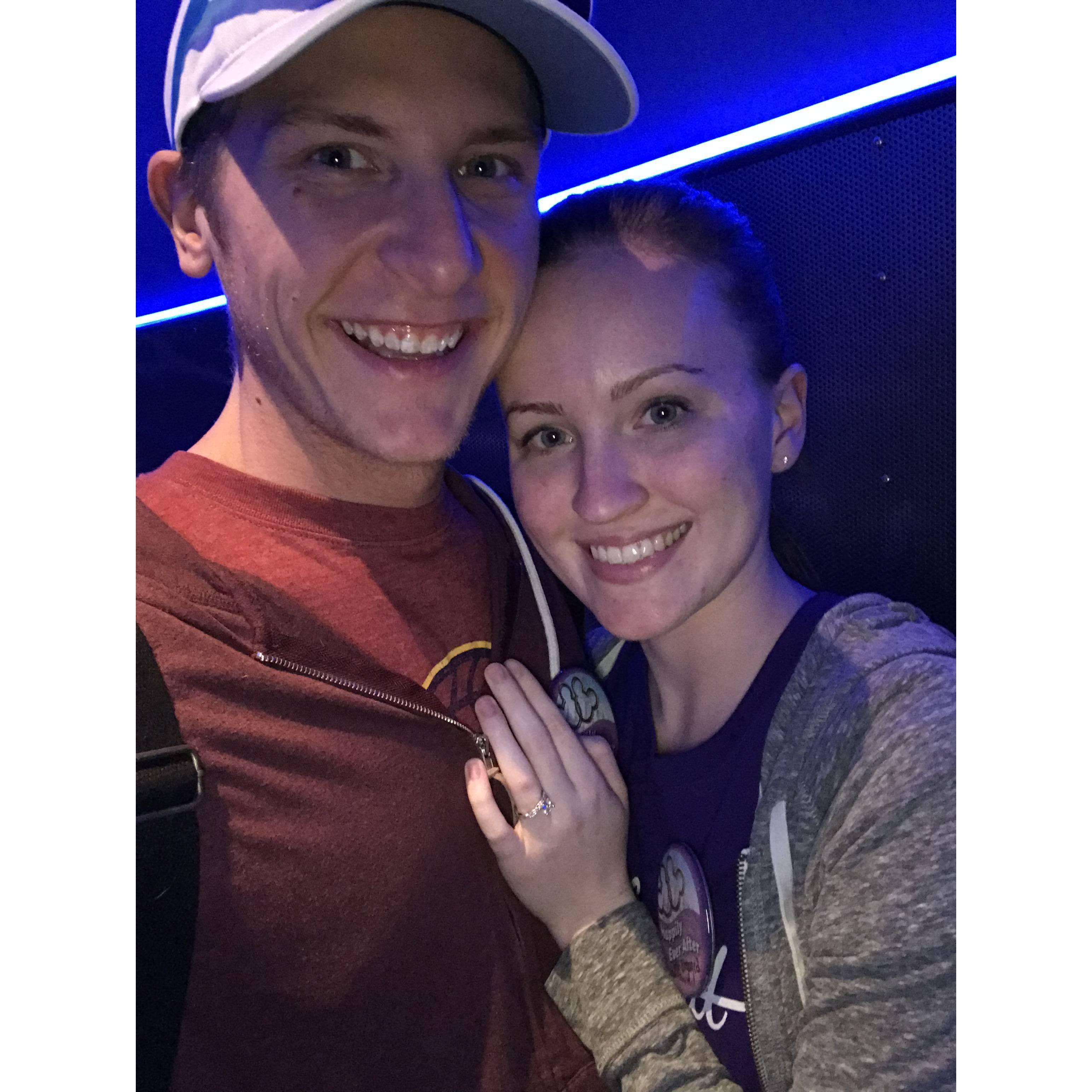 Waiting in line at Disney World.