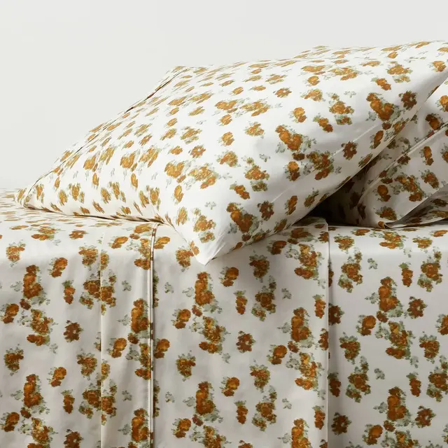 Queen 400 Thread Count Performance Sheet Set Gold Blurred Floral - Threshold™